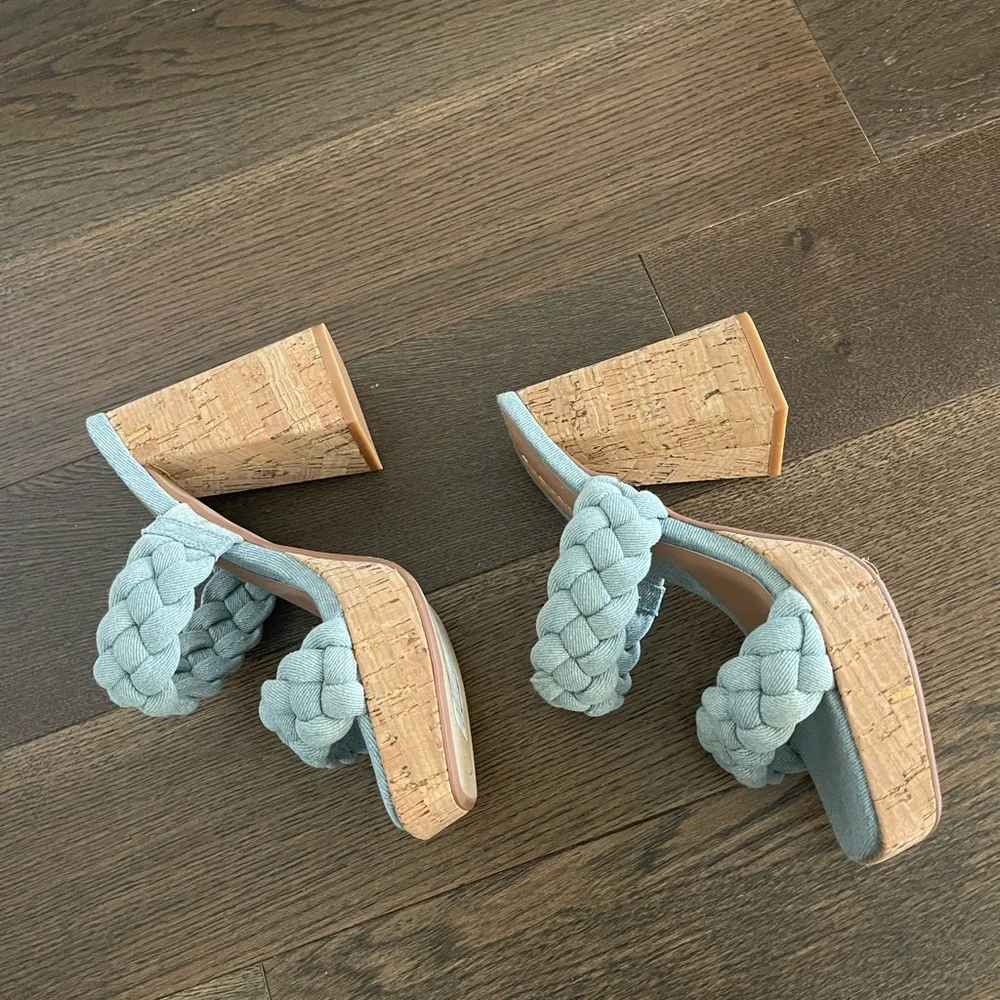 Bcbg platform heels in denim color - Picture 4 of 5